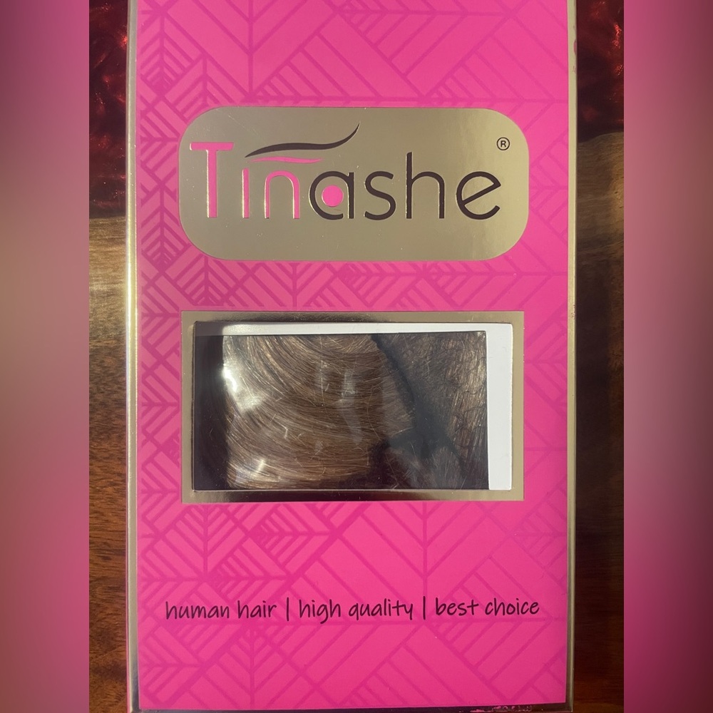 Tinashe Hair Extensions Human ClipIn Chocolate Brown/Ash Brown/Honey Blonde 12In